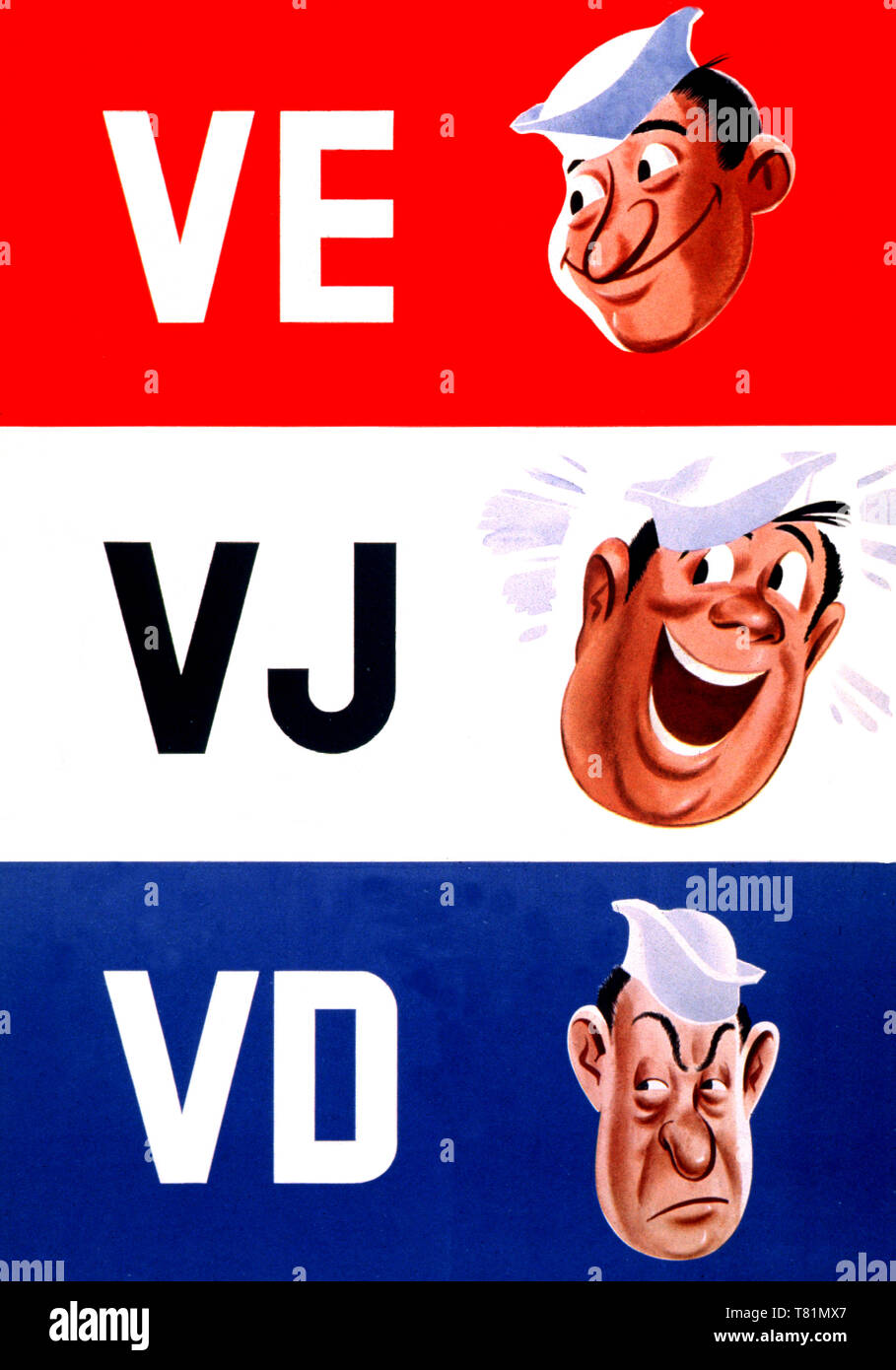 WWII STD Poster Foto Stock