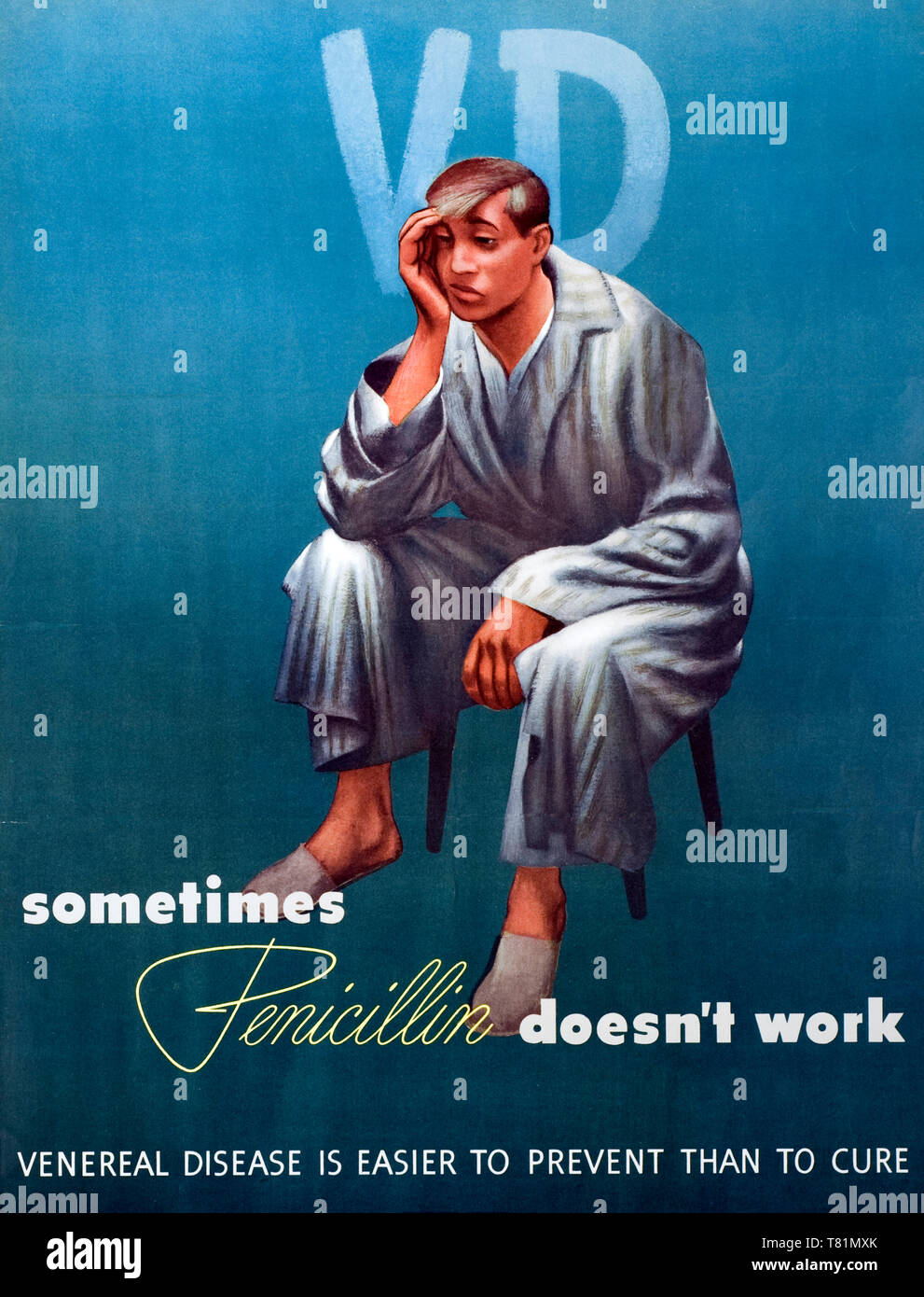 STD Poster, talvolta la penicillina non funziona Foto Stock