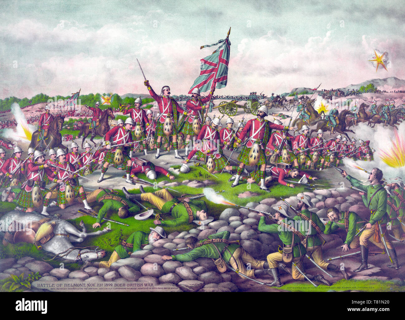 Guerra Boera, Battaglia di Belmont, 1899 Foto Stock