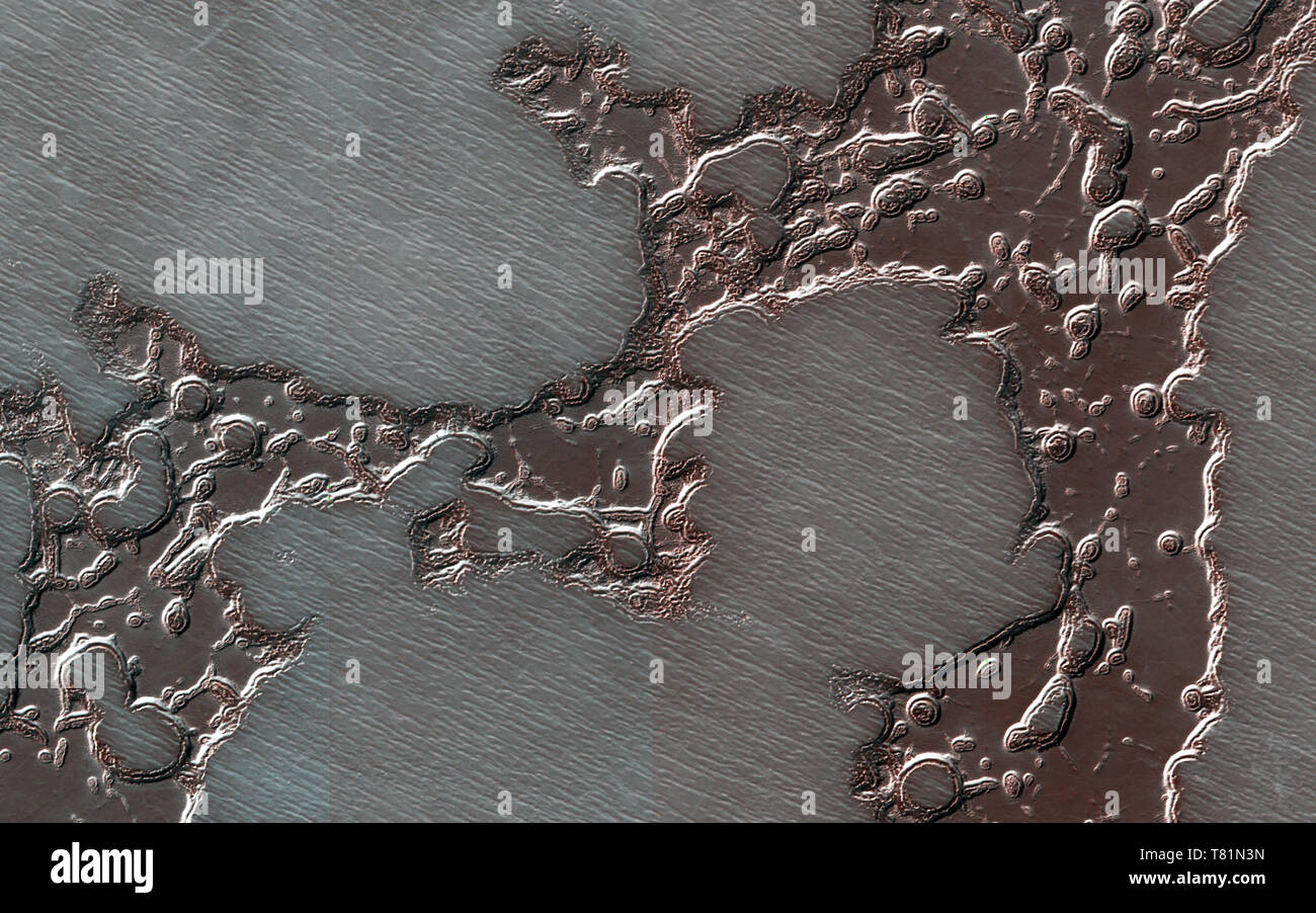Cambiamenti climatici in Mars' sud il ghiaccio polare Cap Foto Stock