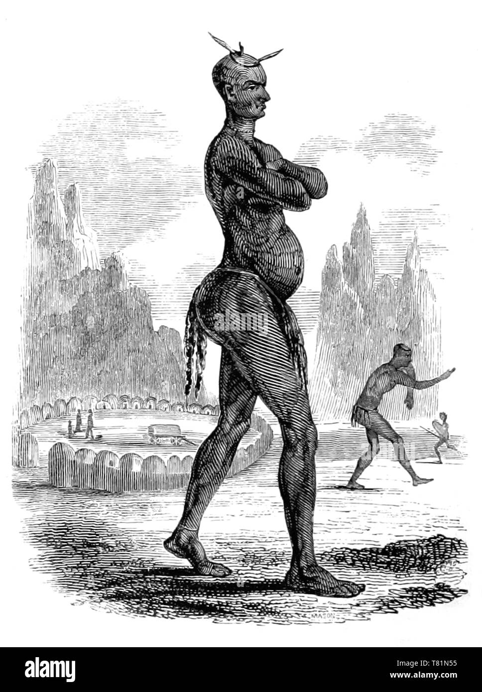 Mzilikazi, African re di Matabeleland Foto Stock