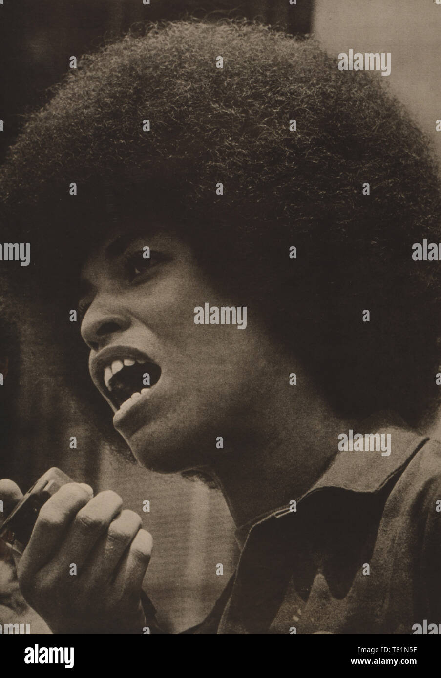 Angela Davis, American attivista politico Foto Stock