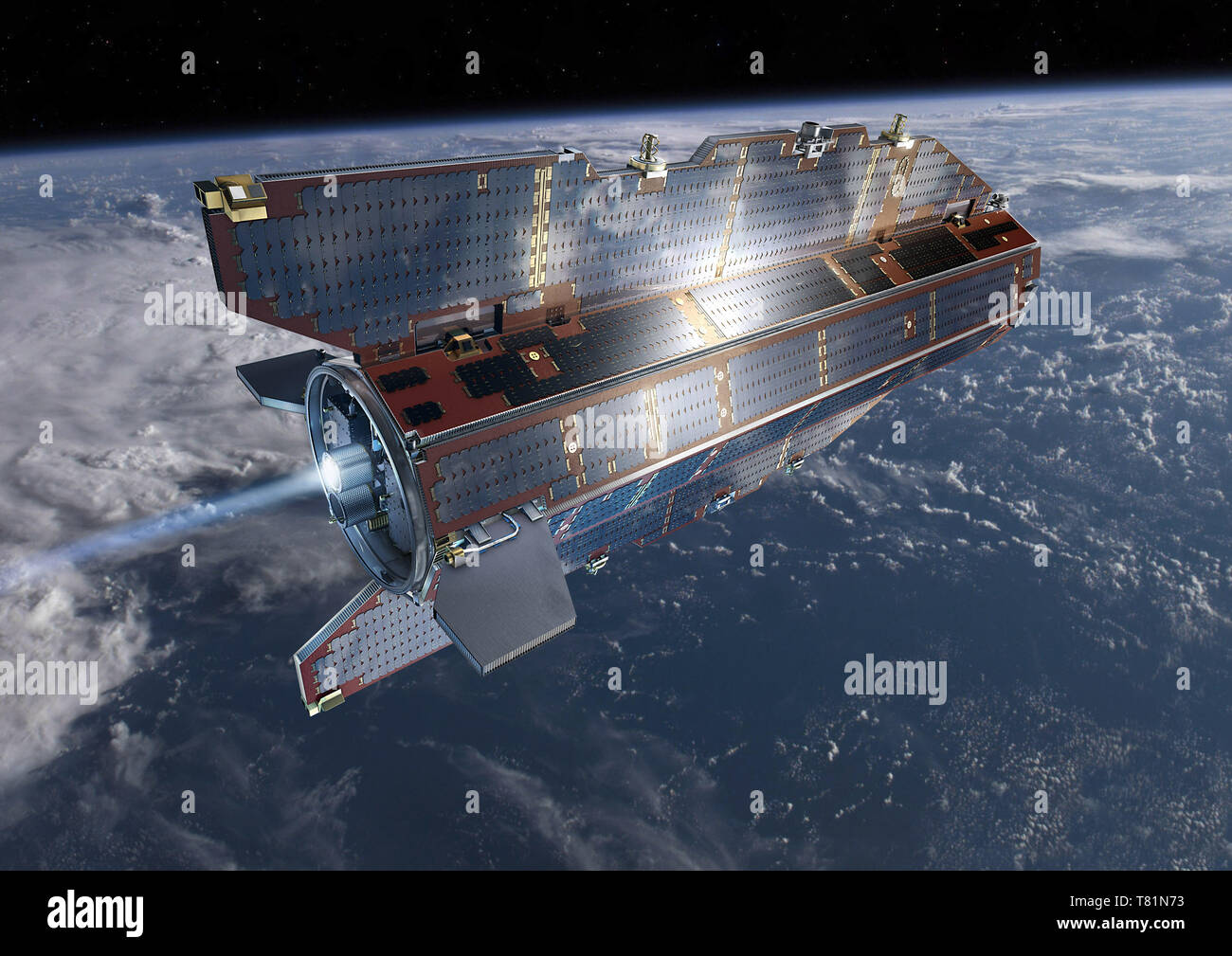 GOCE Satellite pannelli solari Foto Stock