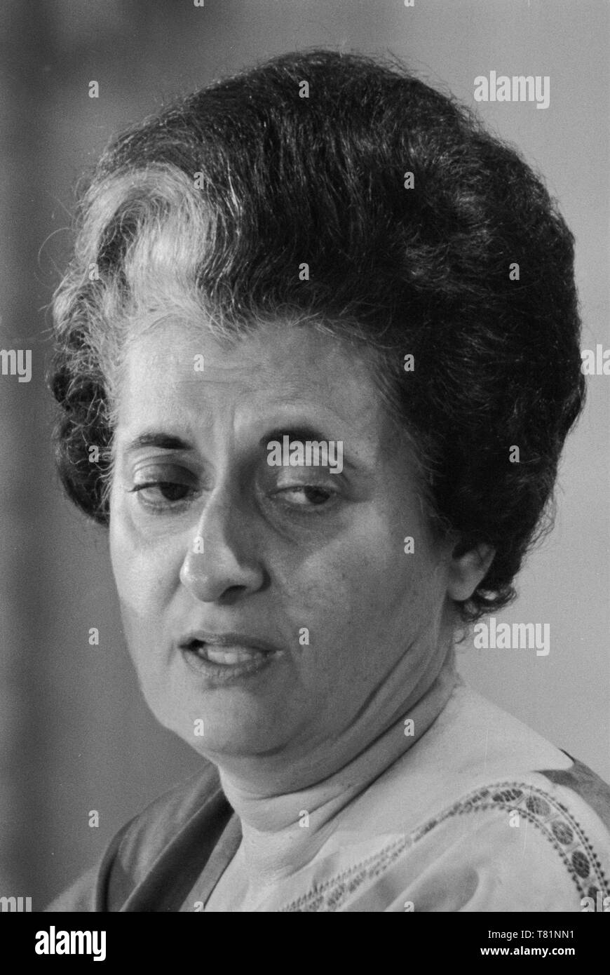 Indira Gandhi, il Primo Ministro dell'India Foto Stock