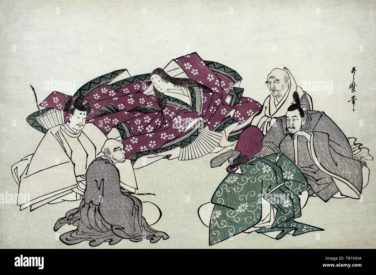 Murasaki Shikibu, romanziere giapponese e poeta Foto Stock