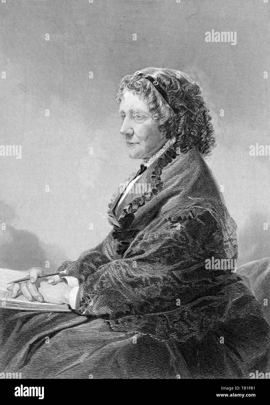 Harriet Beecher Stowe, autore americano Foto Stock