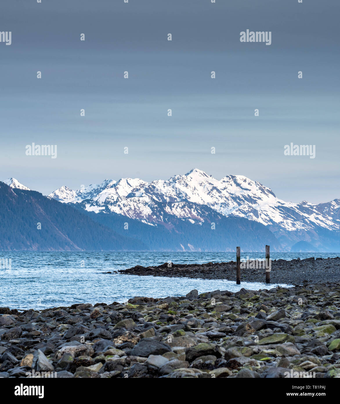 Maestosi paesaggi di montagna del sud Alaska Foto Stock