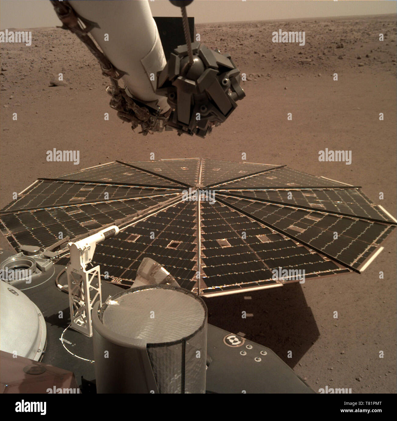 Mars Lander InSight, pannello solare Foto Stock