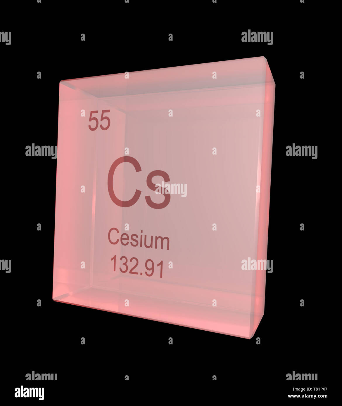 Cesio, elemento chimico Simbolo, illustrazione Foto Stock