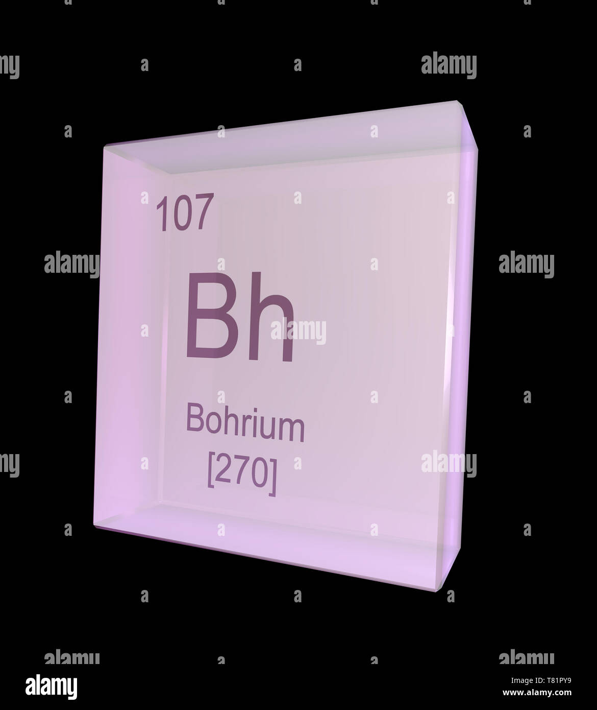 Bohrio, elemento chimico Simbolo, illustrazione Foto Stock
