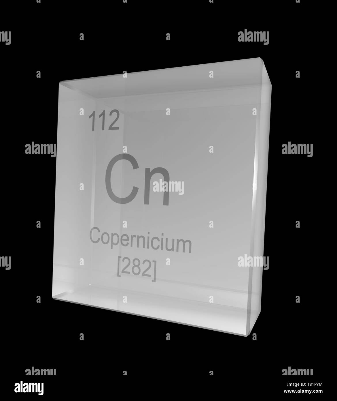 Copernicium, elemento chimico Simbolo, illustrazione Foto Stock