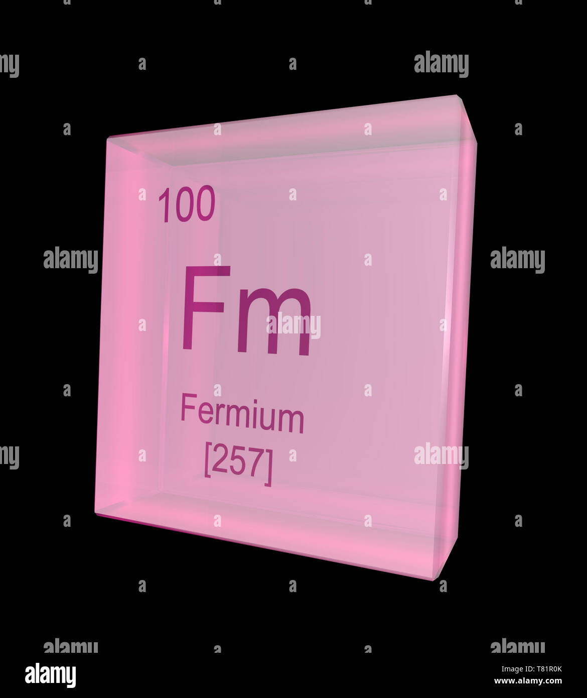 Fermium, elemento chimico Simbolo, illustrazione Foto Stock