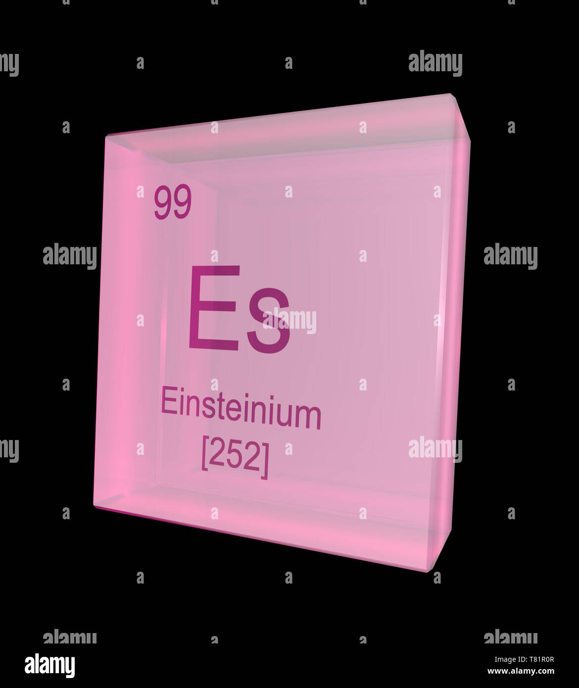 Einsteinium, elemento chimico Simbolo, illustrazione Foto Stock