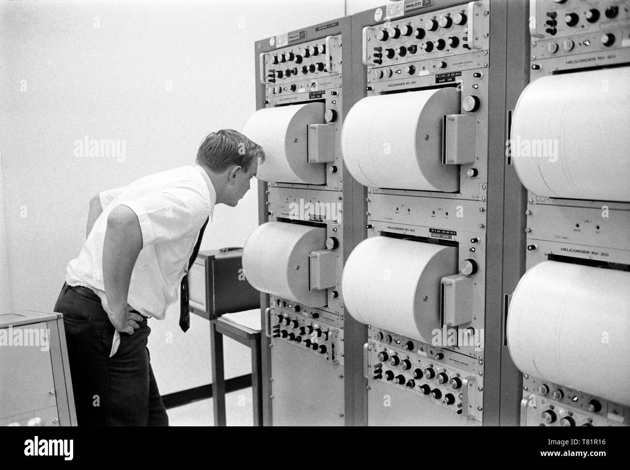 Apollo 11, passiva esperimento sismico dati, 1969 Foto Stock