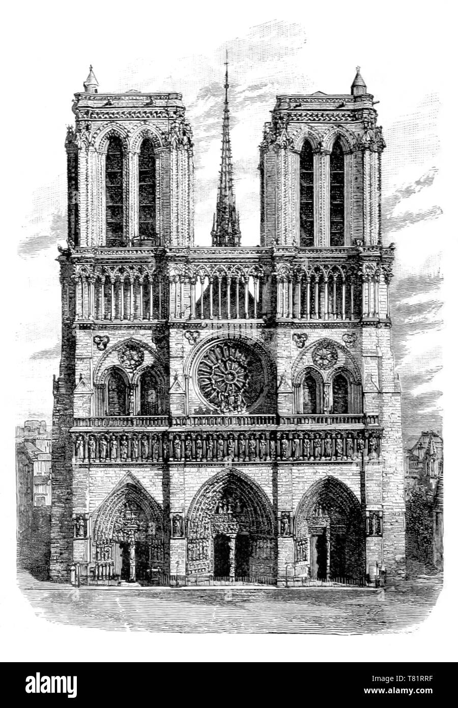 Notre Dame de Paris, 1881 Foto Stock