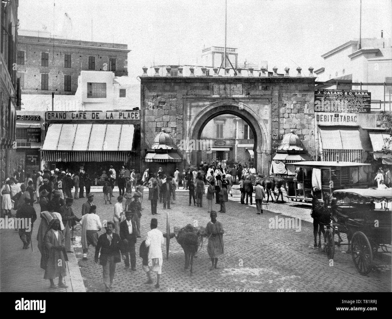 A Tunisi, Bab el Béchar, secolo XIX Foto Stock