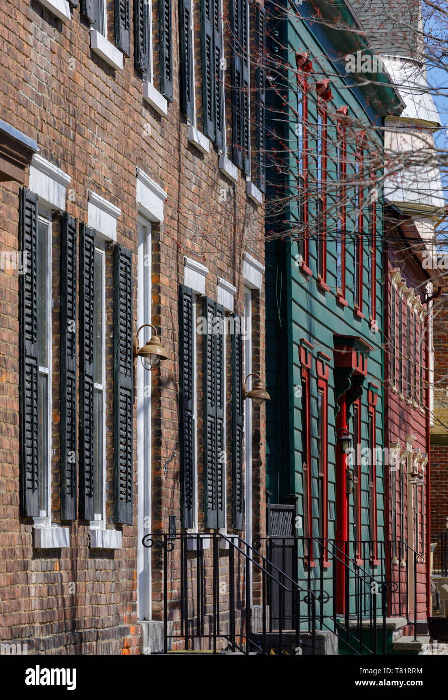 Storico Quartiere Stockade, Schenectady, New York. Foto Stock