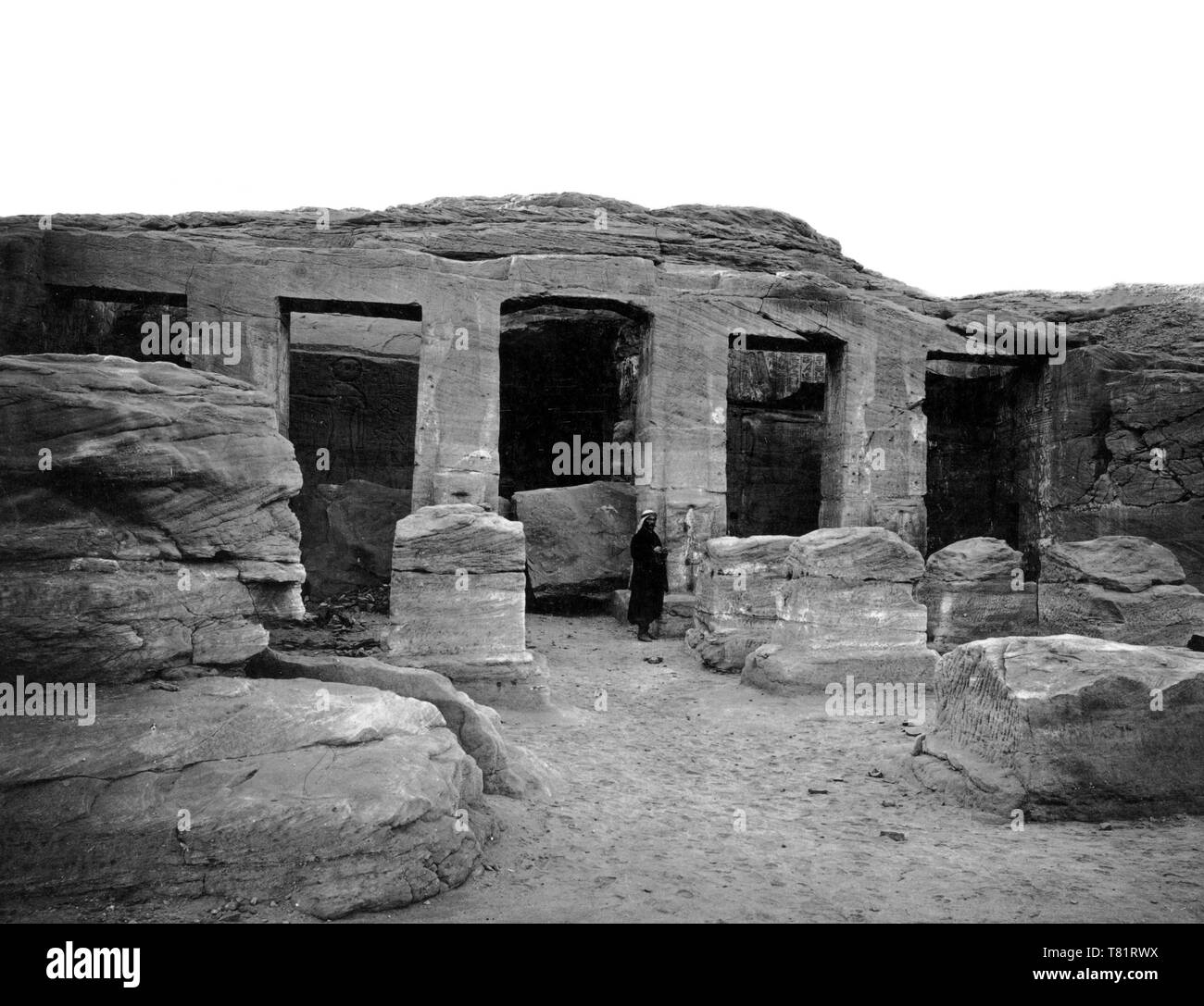 In Africa, la Nubia, Tempio di Derr, 1850s Foto Stock