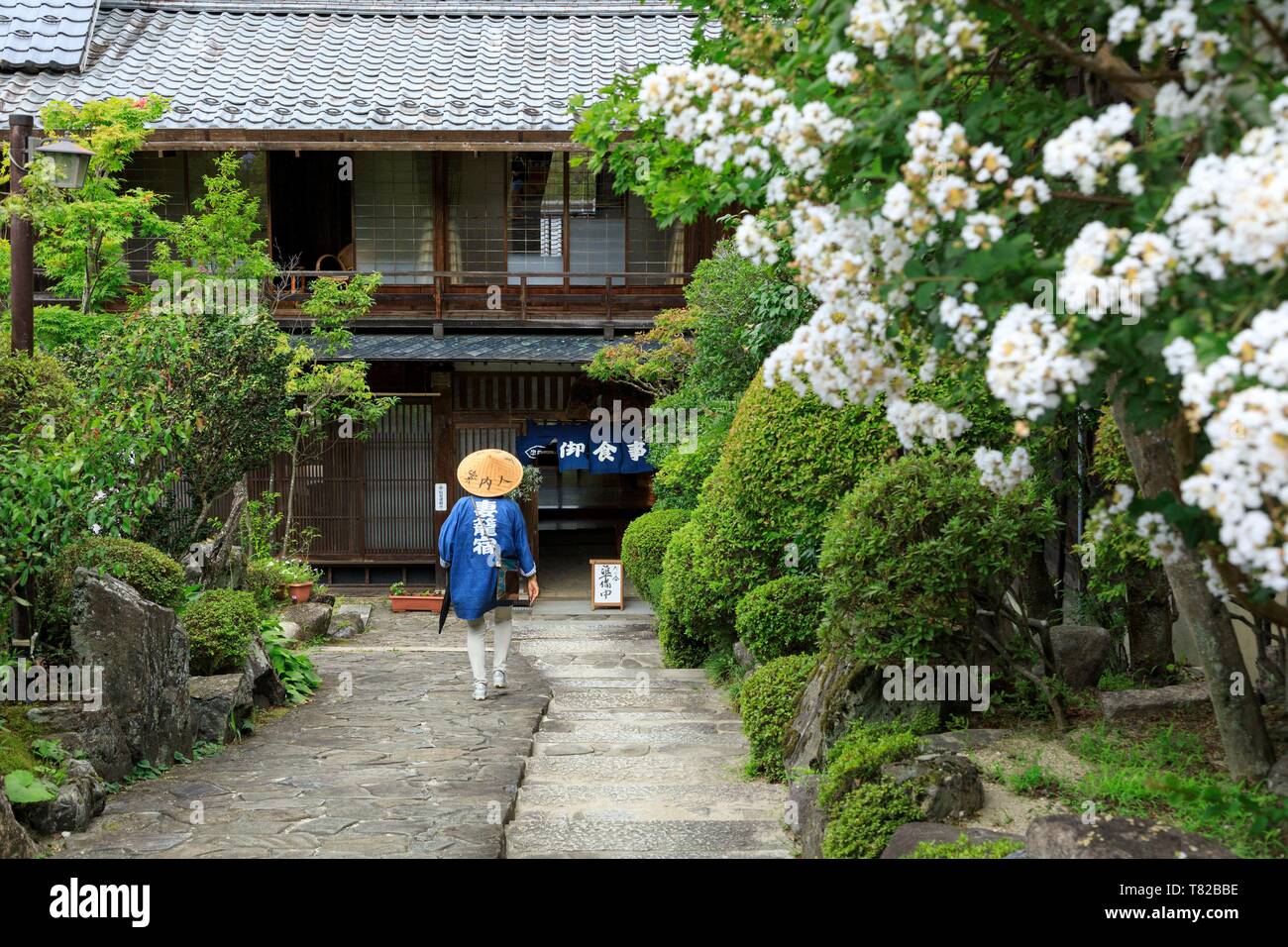 Giappone, isola di Honshu, Regione di Chubu, Prefettura di Nagano, Kiso Valley, Nagiso, Tsumago Foto Stock