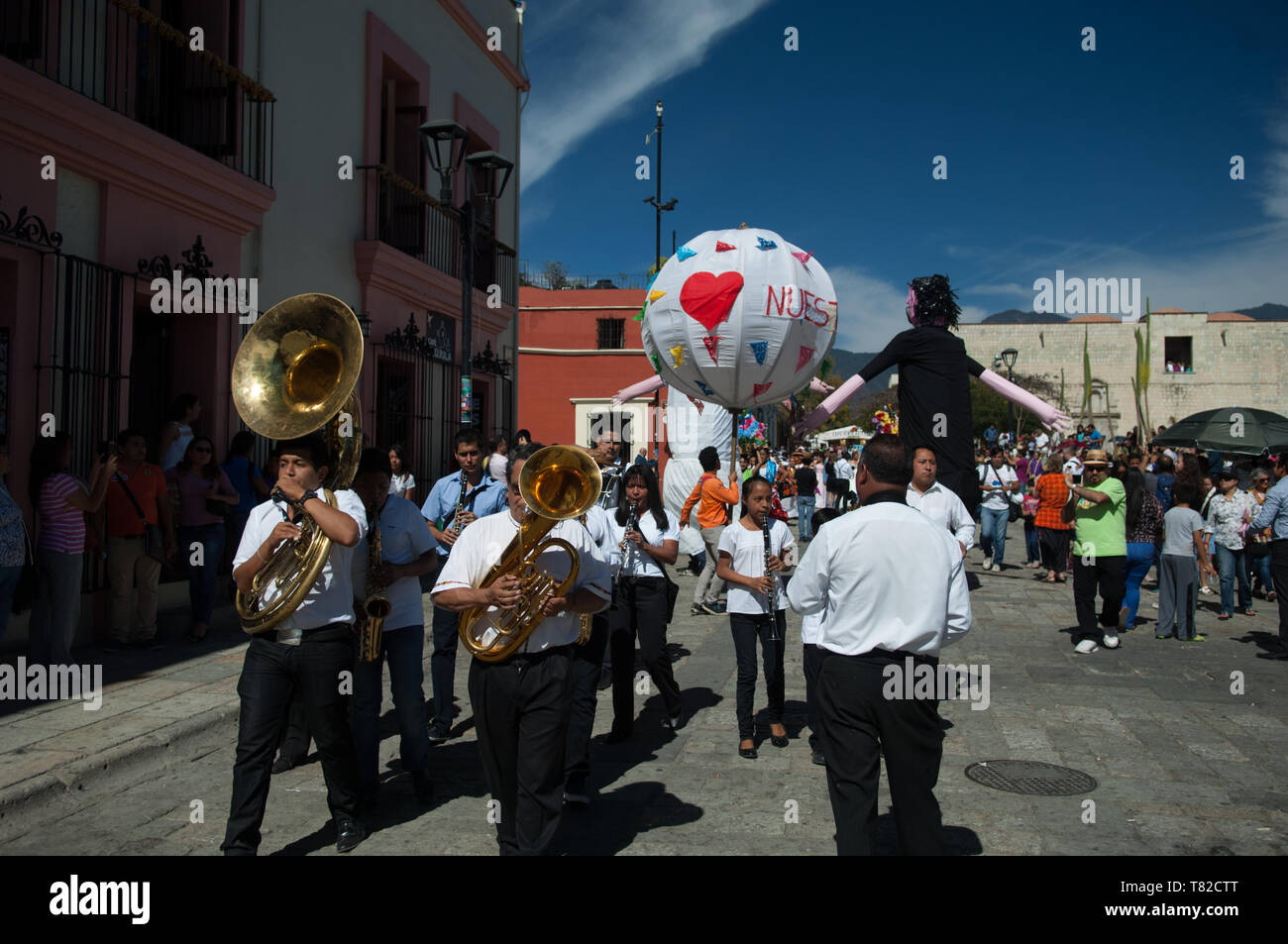 Wedding processsion, Oaxaca, Messico Foto Stock