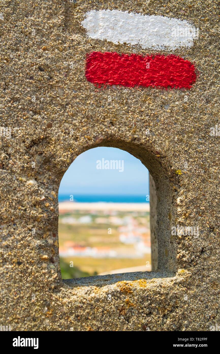 Il Portogallo, regione di Algarve, Southwest Alentejano e Costa Vicentina Parco Naturale, l'escursione Rota Vicentina tra Vila do Bispo e Carrapateira sulla GR 11 e l'E 9 percorsi escursionistici (storico) Foto Stock