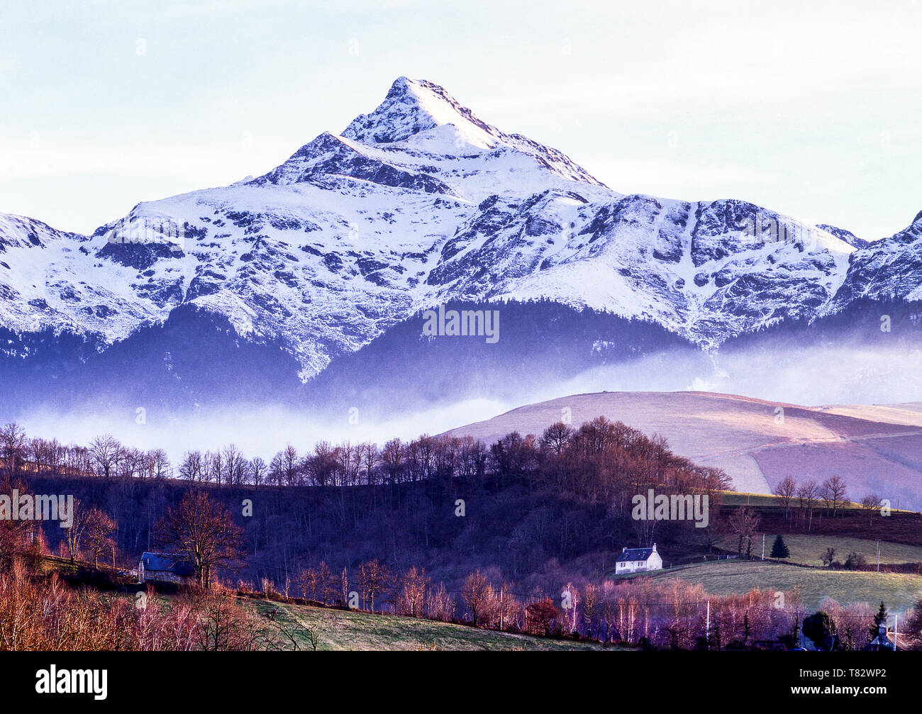 La montagna del Pic du Montaigu (2359m) nel dipartimento di Hautes-Pyrenees.a sud-ovest della Francia. Foto Stock La montagna del Pic du Montaigu (2359m) nel dipartimento di Hautes-Pyrenees.a sud-ovest della Francia. Foto Stock