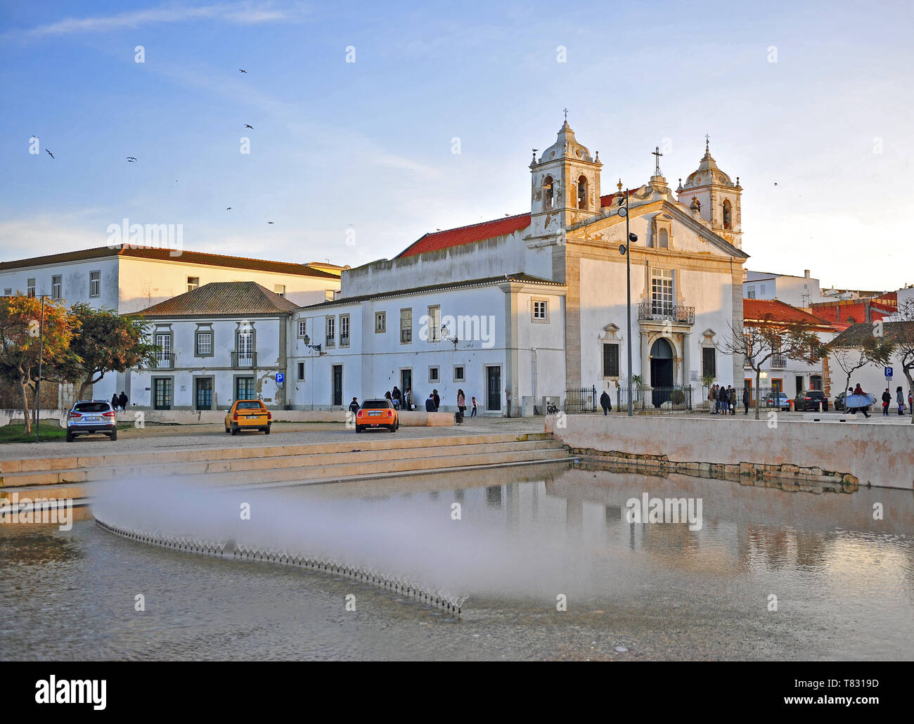 LAGOS, Portogallo - 16 febbraio: Vista della piazza principale della città di Lagos, Portogallo il 16 febbraio 2019. Foto Stock