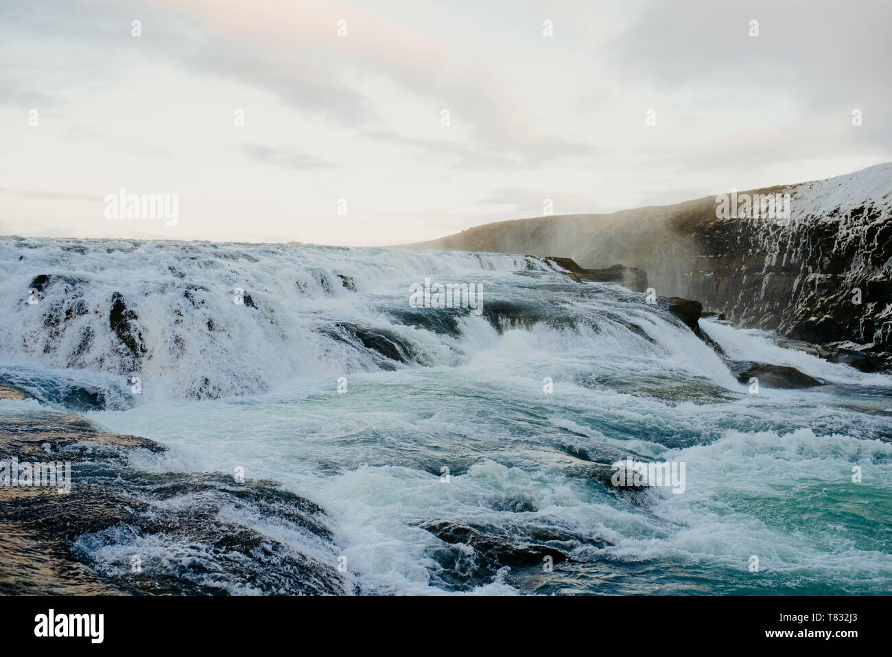 Cascate Gullfoss, Haukadalur, Arnessysla, Islanda Foto Stock