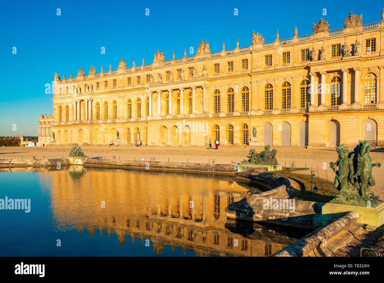 Francia, Yvelines, Versailles, il Castello, il bacino del Midi Foto Stock