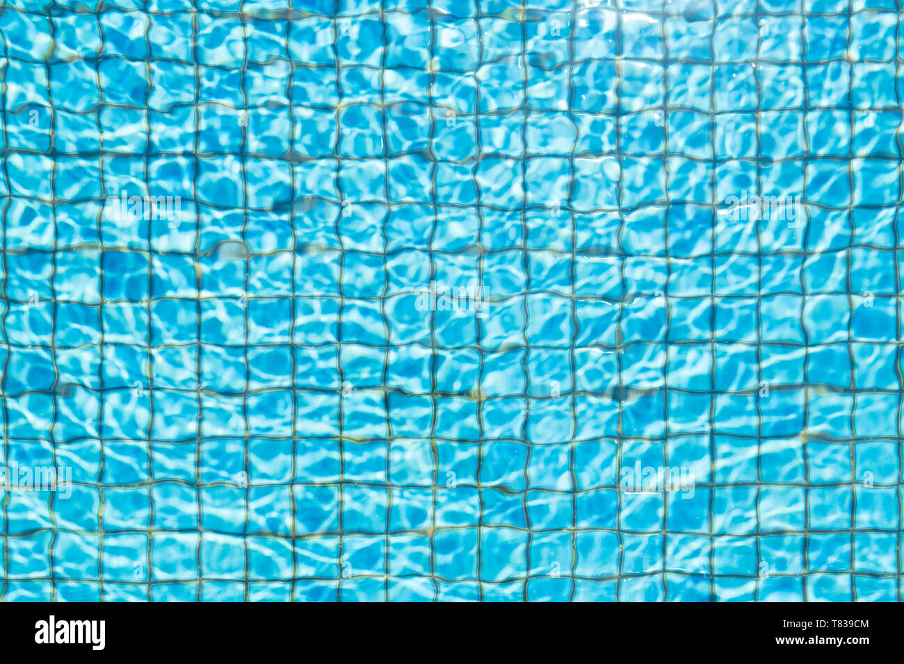 Blue piastrella ceramica mosaico in piscina - seamless texture Foto Stock