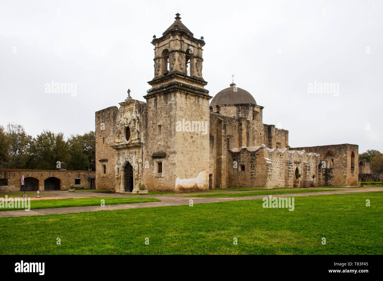 La missione storica di San Jose di San Antonio, Texas Foto Stock