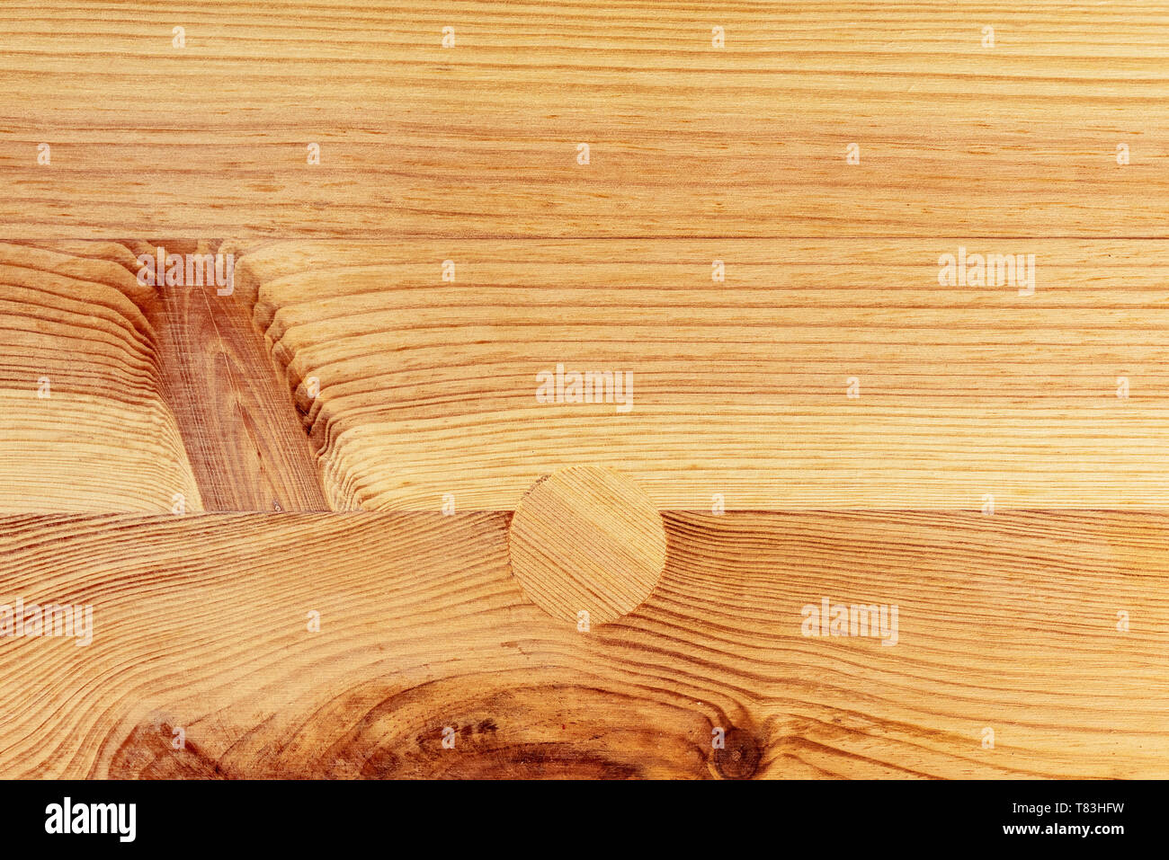 Tavolato in legno di pino texture di superficie come sfondo Foto Stock