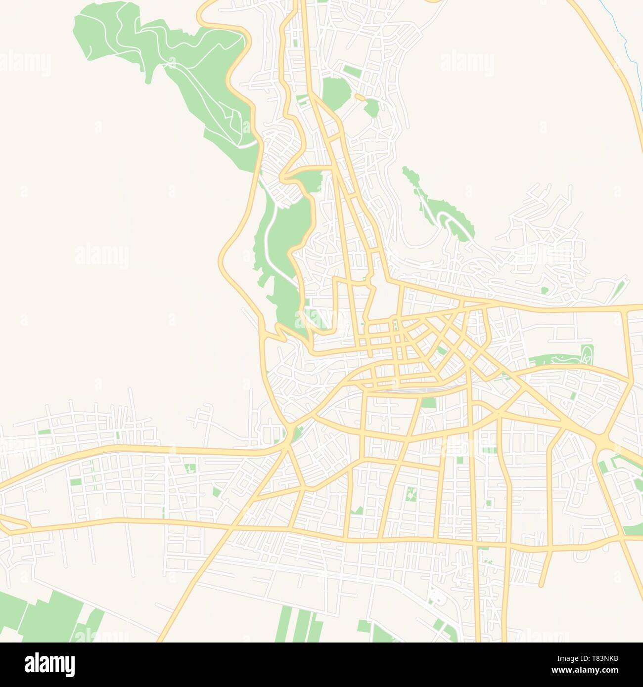 Mappa stampabile di Lamia, Grecia con strade principali e secondarie e ferrovie più grandi. Questa mappa è stato accuratamente progettato per routing e mettendo i singoli da Illustrazione Vettoriale