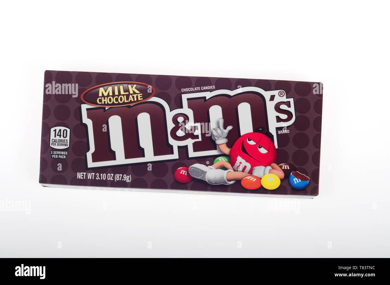 M&M's cioccolato al latte caramelle box da Marte Foto Stock