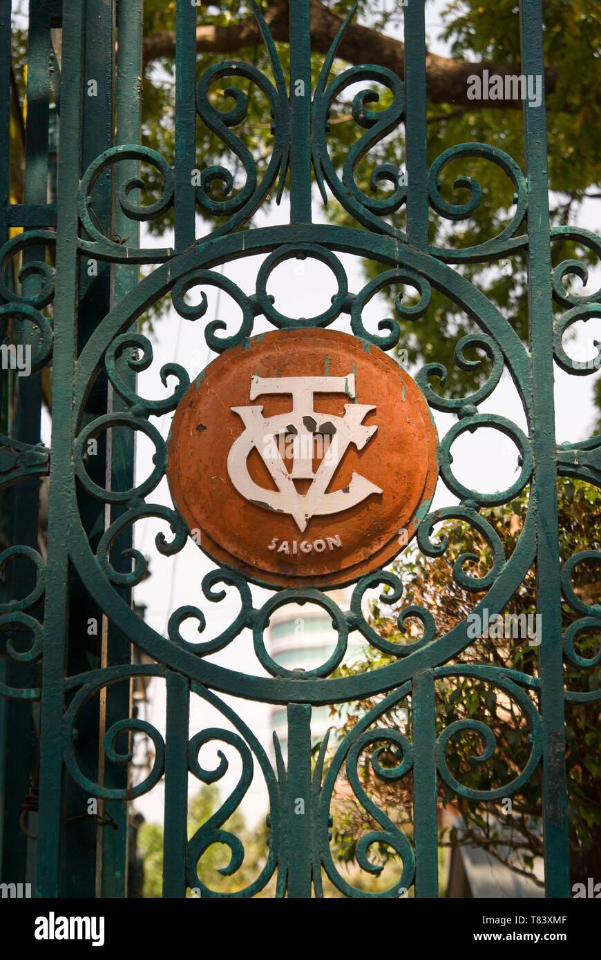 Il Vietnam, la regione di Sud Est, la città di Ho Chi Minh (Saigon), porta ad un quadrato Foto Stock