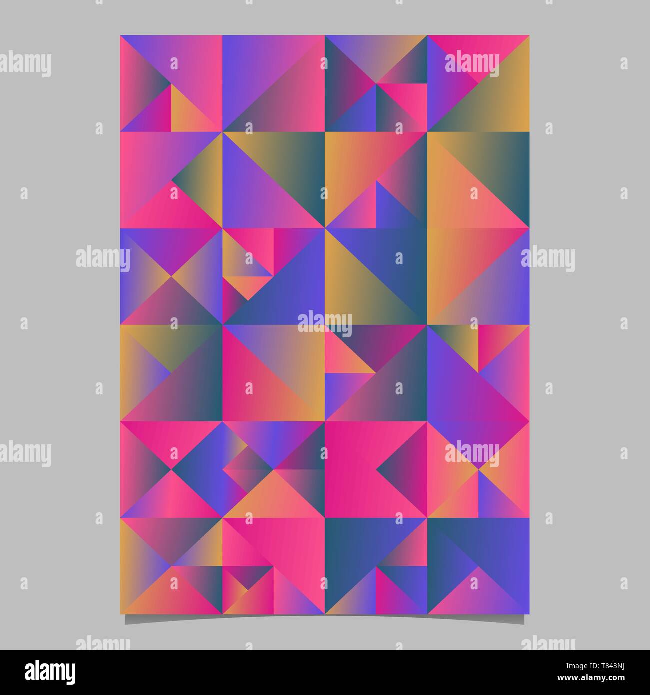 Caratteristiche geometriche multicolori triangolo astratto modello brochure design Illustrazione Vettoriale
