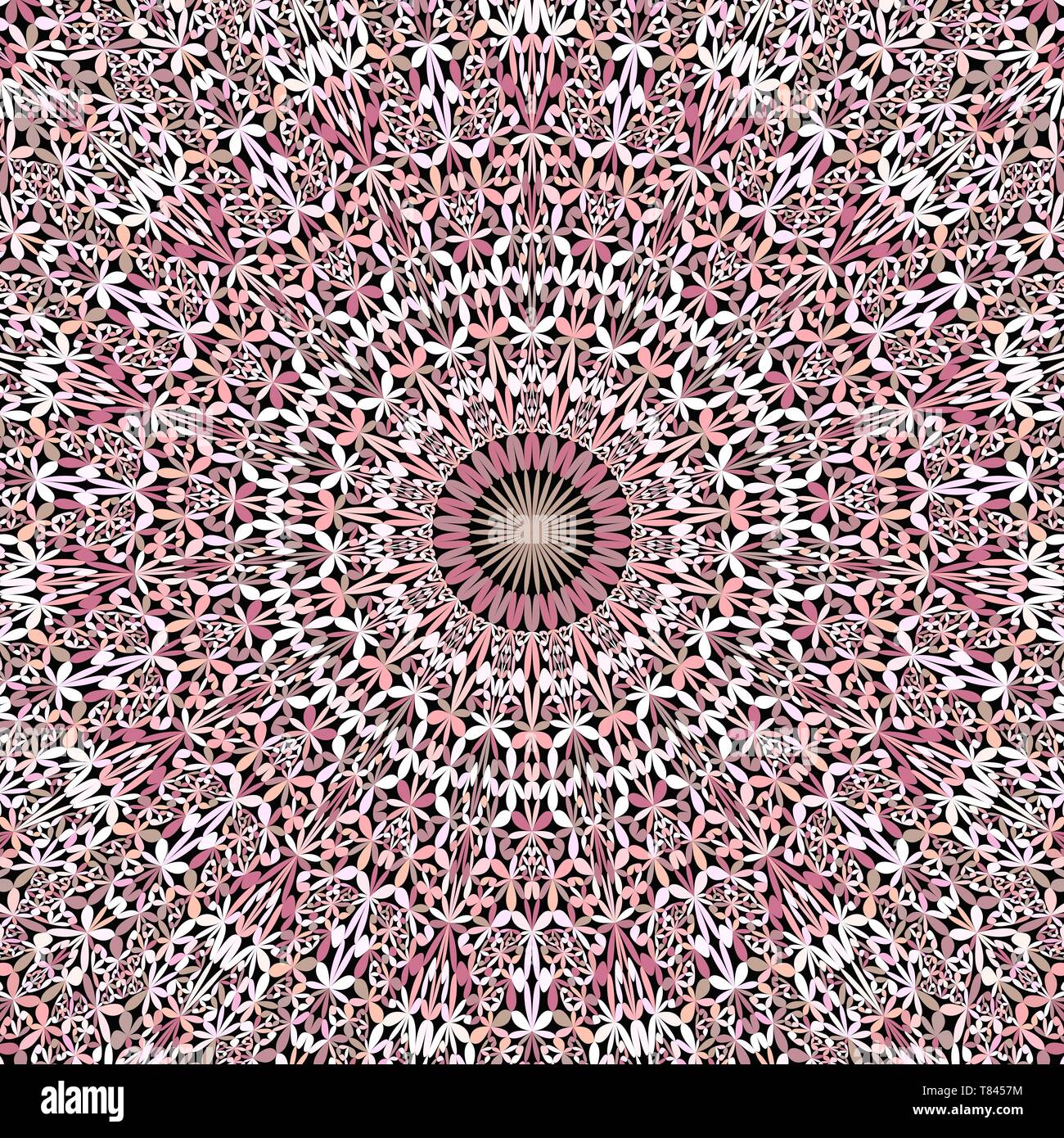 Petalo di Rosa ornato mandala - Carte da parati - La meditazione del vettore grafico di sfondo Illustrazione Vettoriale