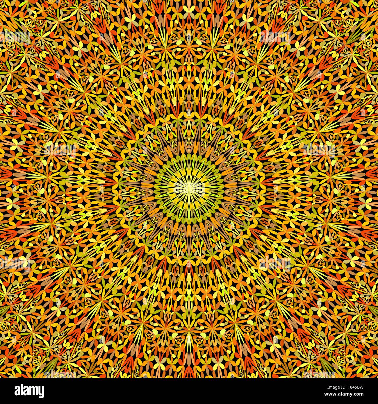 Colorato giardino giungla mandala pattern design di sfondo Illustrazione Vettoriale