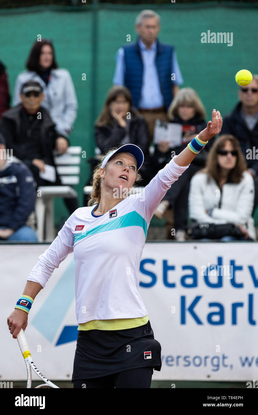 Laura Siegemund a servire. GES / Tennis / Tennis femminile League:  Ruepppurr TC - TC Bredeney, 10.05.2019 Tennis: 1. Classifica Donne:  Ruepppurr TC - TC Bredeney, Rueppurr, Maggio 10, 2019 | Utilizzo di tutto  il mondo Foto stock - Alamy