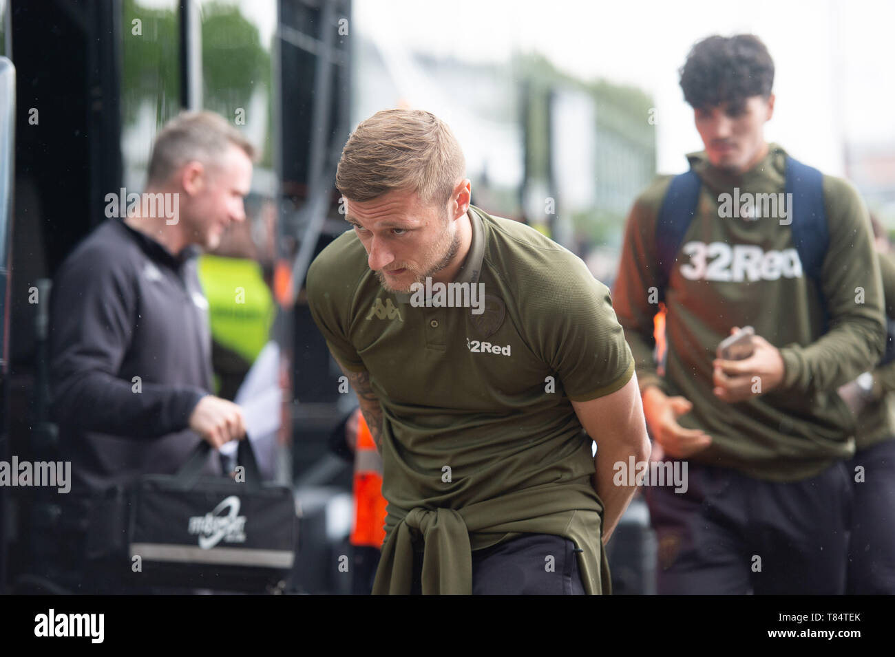 Derby, Regno Unito. 11 Maggio, 2019. Liam Cooper prima del campionato SkyBet playoff semifinale partita tra Derby County e Leeds United al Pride Park, Derby sabato 11 maggio 2019. (Credit: Pat Scaasi | MI News) solo uso editoriale, è richiesta una licenza per uso commerciale. Nessun uso in scommesse, giochi o un singolo giocatore/club/league pubblicazioni. La fotografia può essere utilizzata solo per il giornale e/o rivista scopi editoriali. Credito: MI News & Sport /Alamy Live News Foto Stock