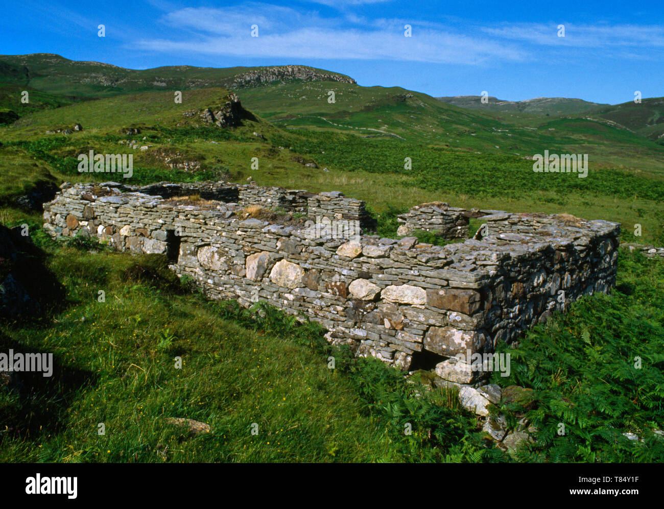 Boreraig Insediamento abbandonato da Loch Eishort, Isola di Skye in Scozia, Regno Unito: township di c 120 persone in 22 famiglie forzatamente cancellato per gli ovini in 1853 Foto Stock