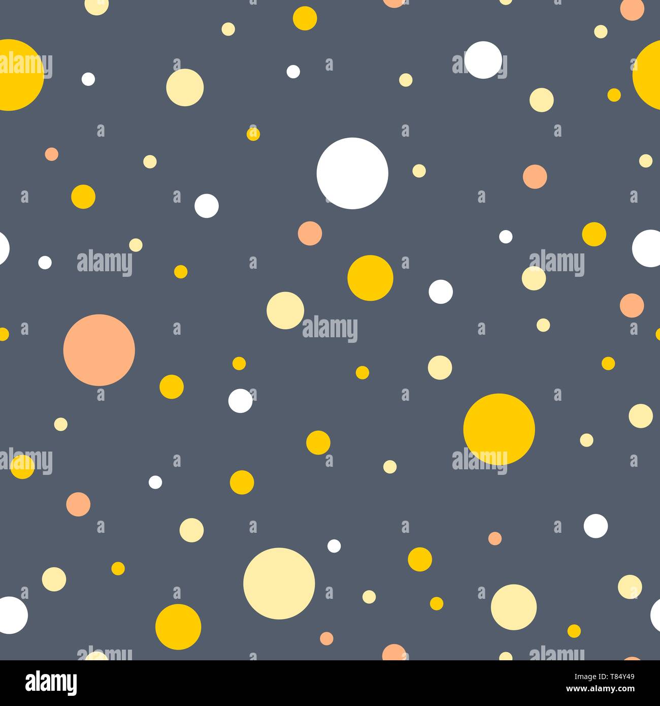 La Polka Dots seamless texture - vettore semplice sfondo. Illustrazione Vettoriale