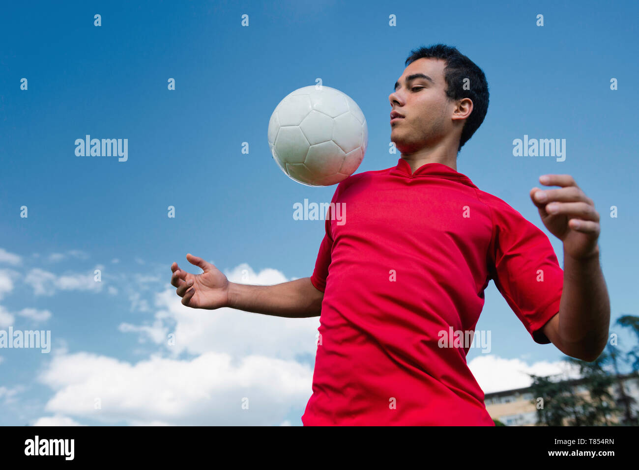 Giocatore di calcio Foto Stock
