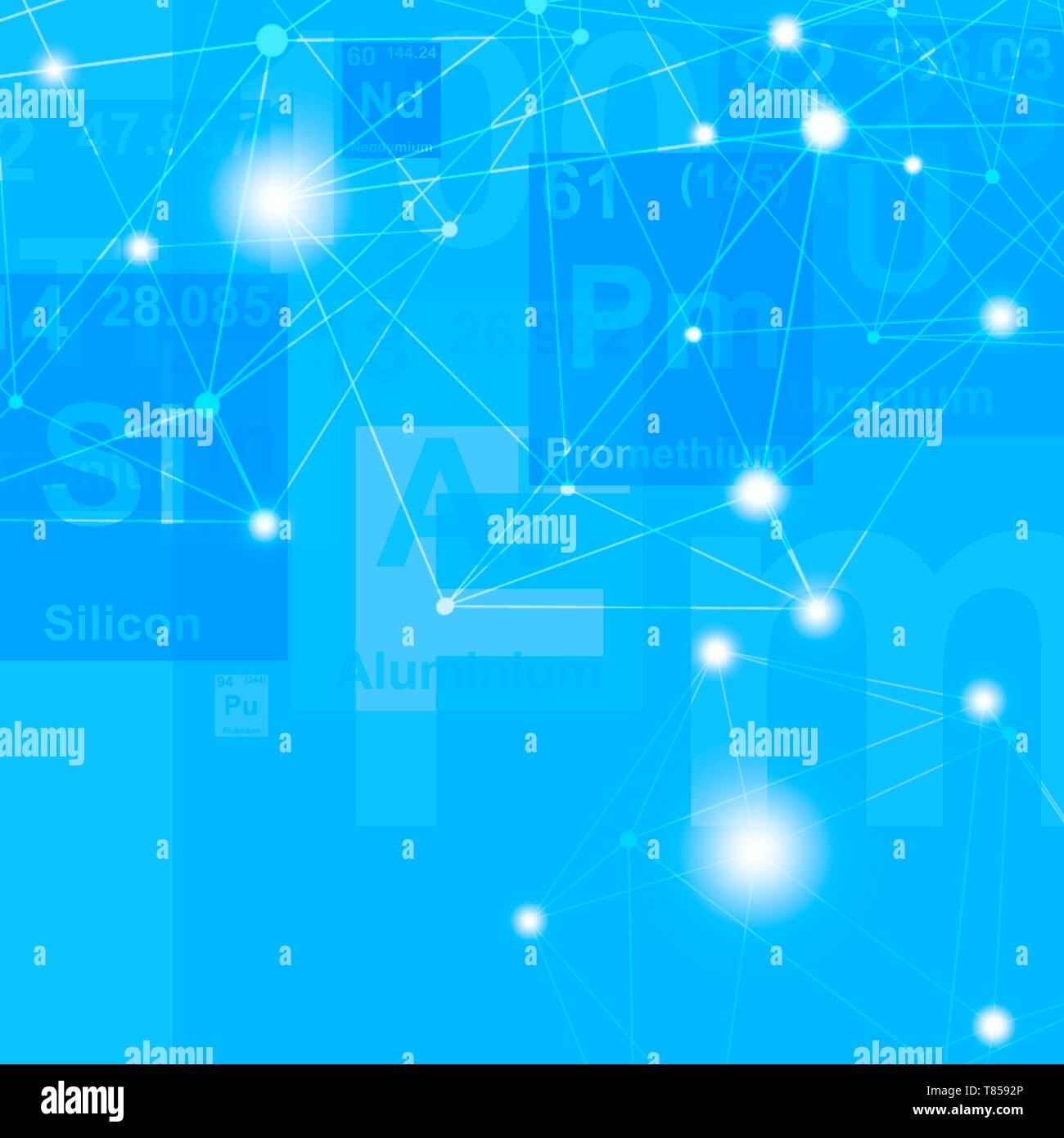 Tavola Periodica, illustrazione Foto Stock