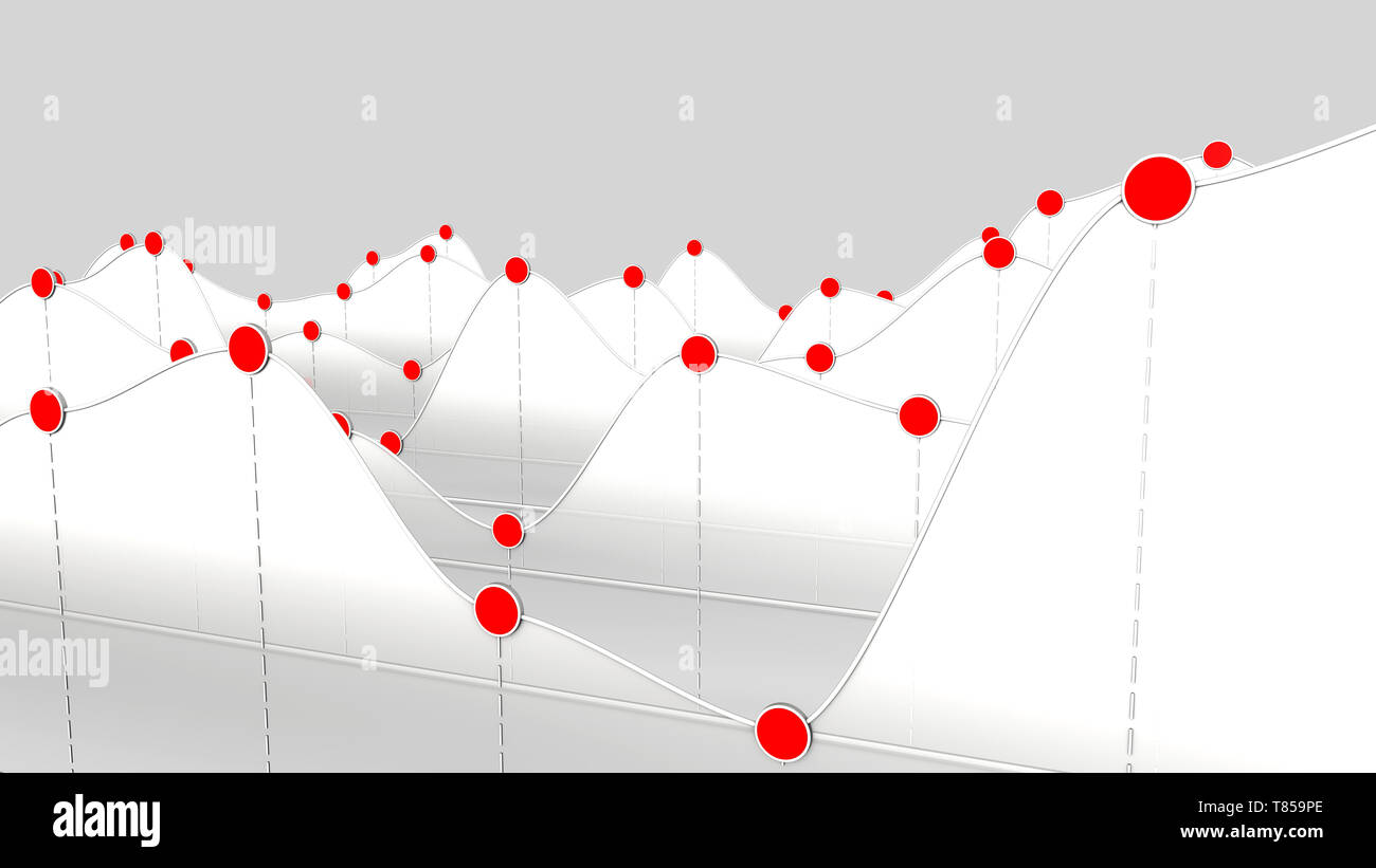 I grafici a linee, illustrazione Foto Stock