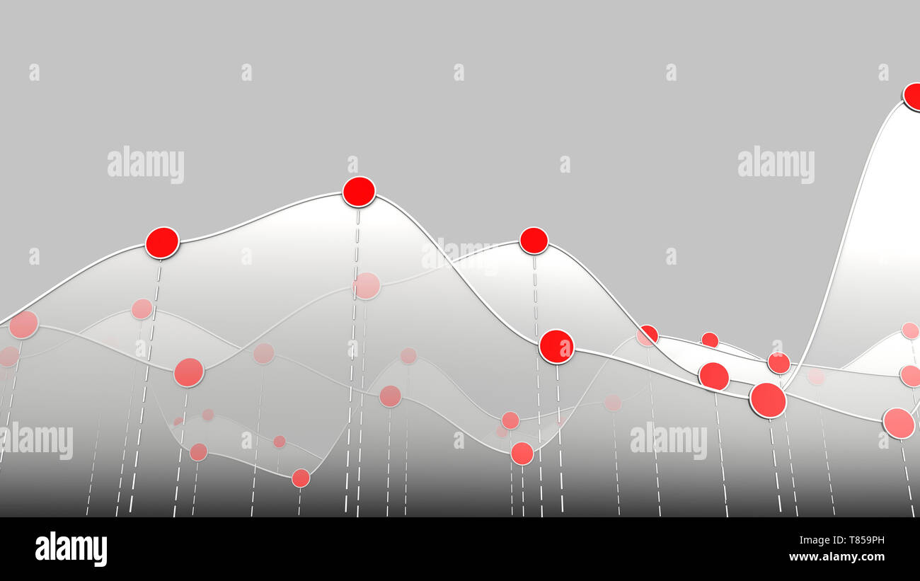 I grafici a linee, illustrazione Foto Stock