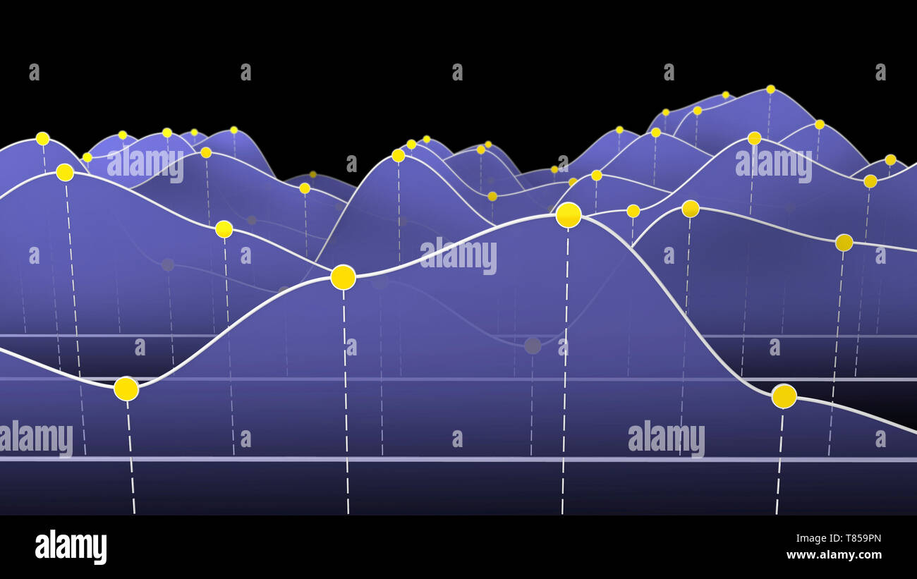 I grafici a linee, illustrazione Foto Stock