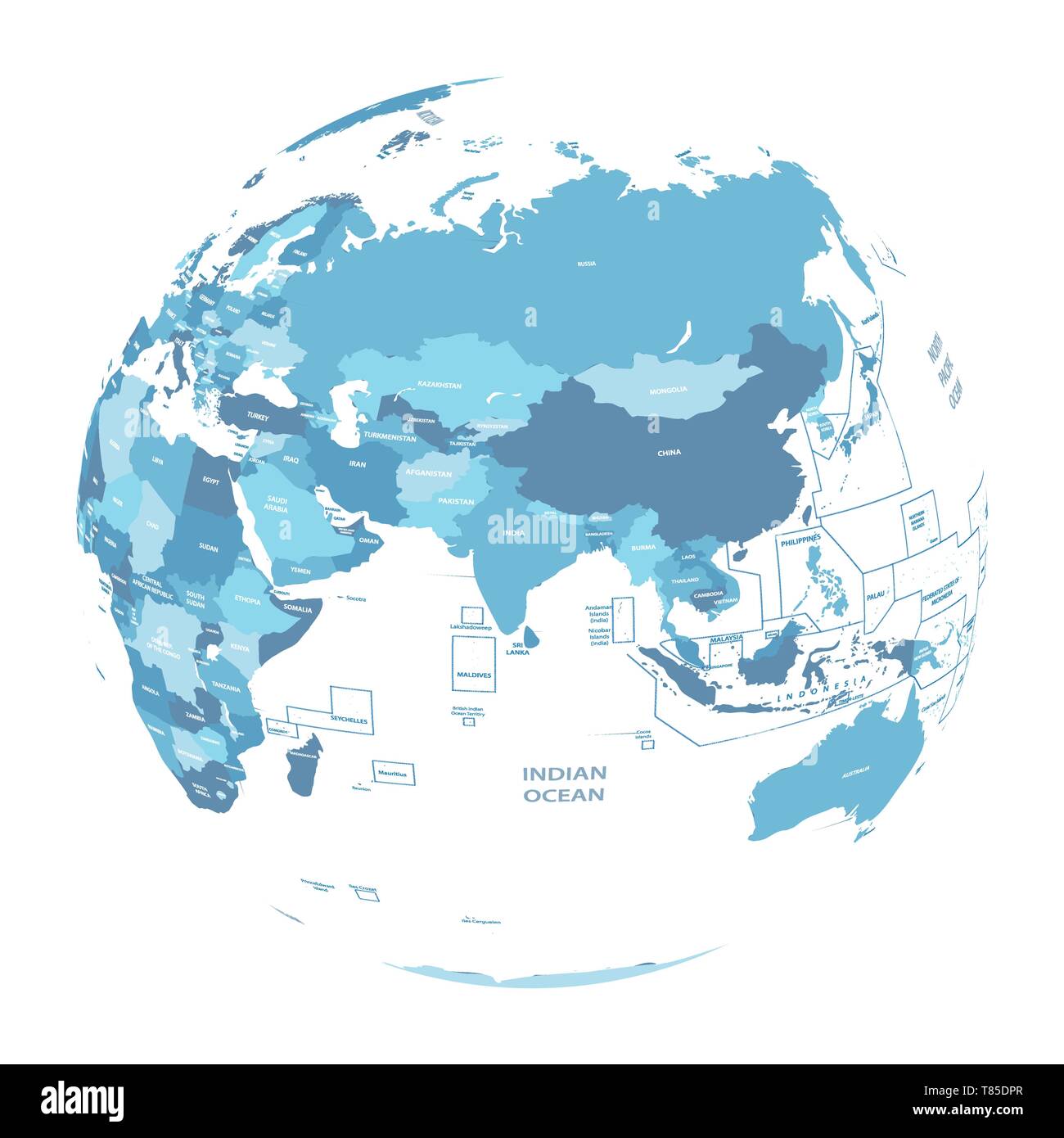 Vector globo terrestre Illustrazione Vettoriale