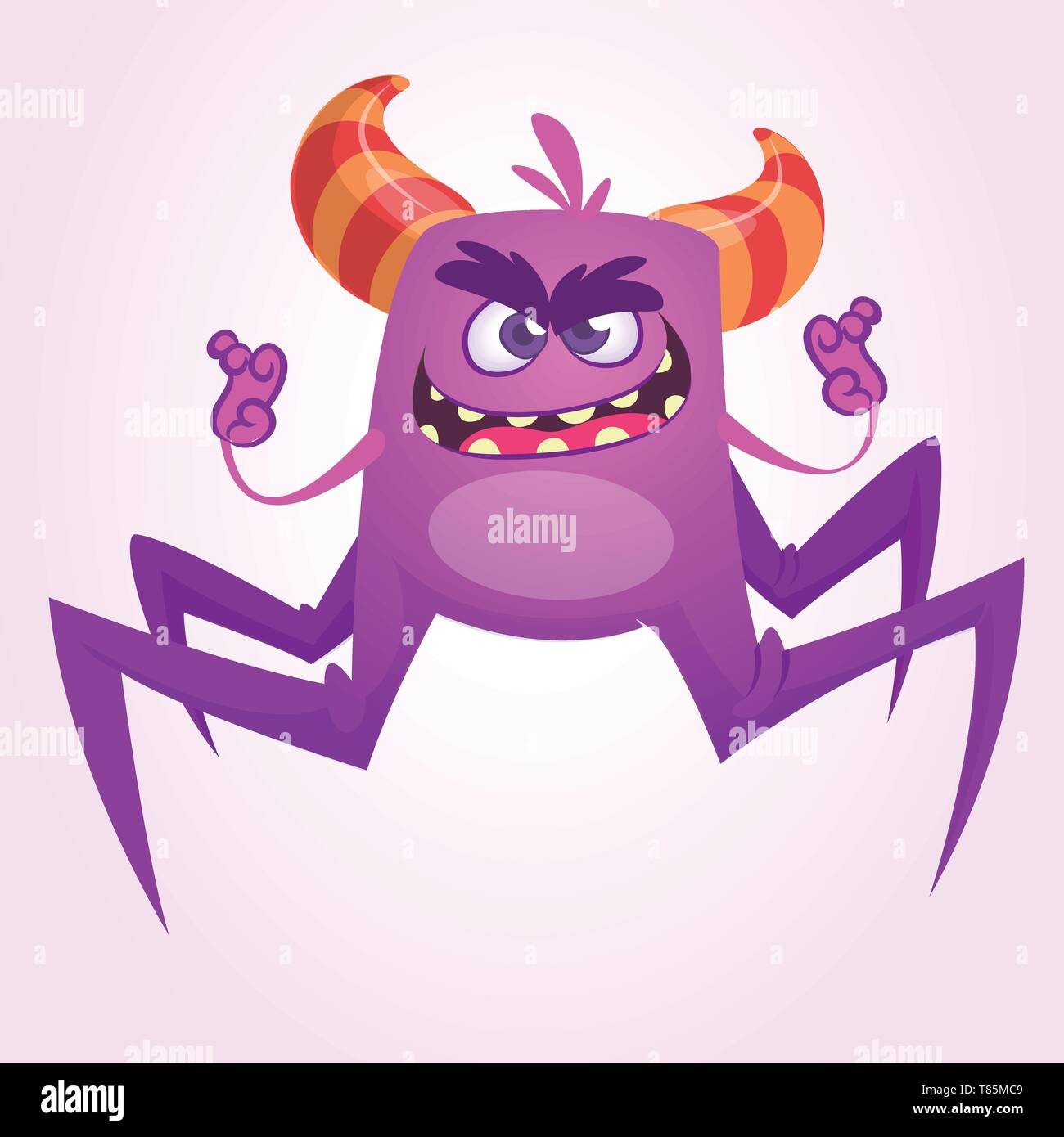 Cartoon carino spider mostro. Illustrazione Vettoriale per Halloween.  Design per bambini prenota, adesivo, stampa o decorazione di partito  Immagine e Vettoriale - Alamy