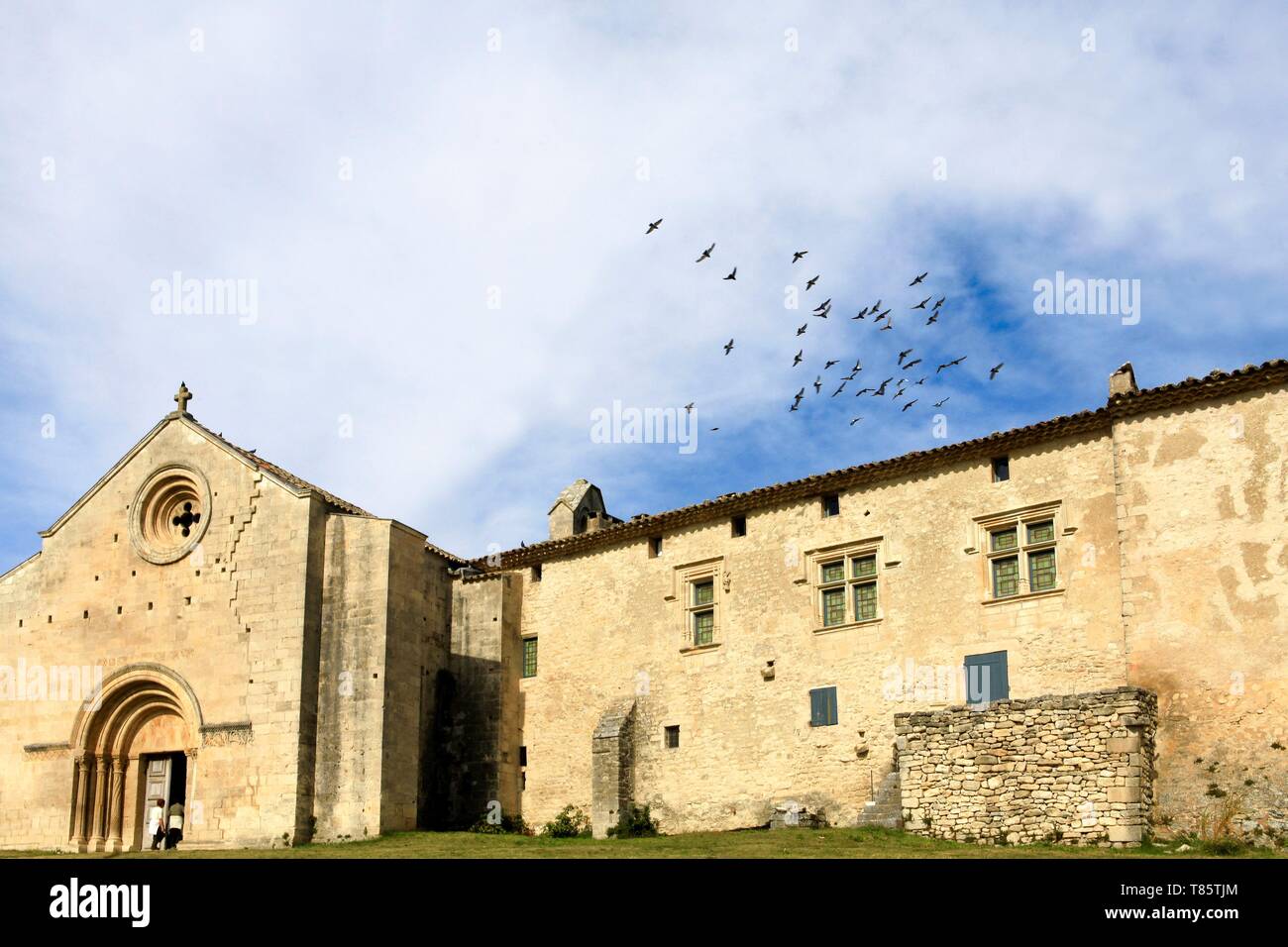 Francia, Alpes de Haute Provence, Mane, Priorato di Salagon chiesa Foto Stock